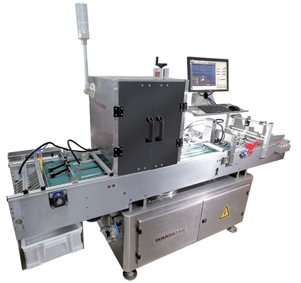 Flip Plate Rejection Code Printing Visual Inspection Machine con conteggio dei lotti