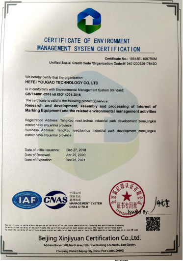 Cina Hefei Luox Yougao Technology Co., Ltd. Certificazioni