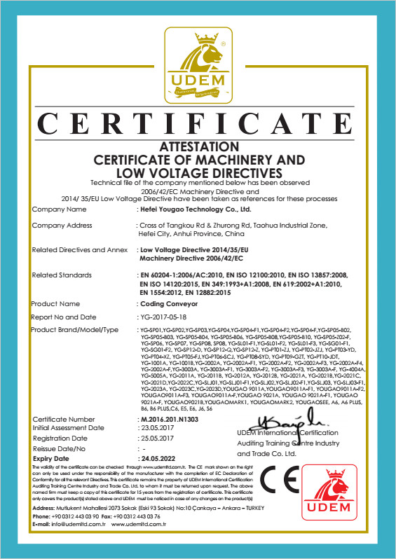 Cina Hefei Luox Yougao Technology Co., Ltd. Certificazioni